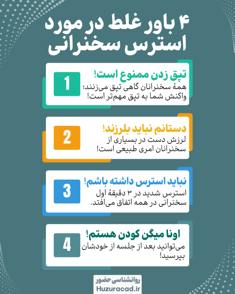 درمان استرس سخنرانی؛ علل و 15 راهکار درمانی 6 اینفئوگرافیک حضور 6